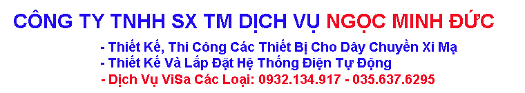 CÔNG TY TNHH SẢN XUẤT THƯƠNG MẠI DỊCH VỤ NGỌC MINH ĐỨC 
